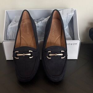 AEROSOLES  Day-Drive Women's Elegant NAVY BLUE Loafers SIZE:9.5 Wide Never Worn